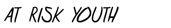 at risk youth font preview